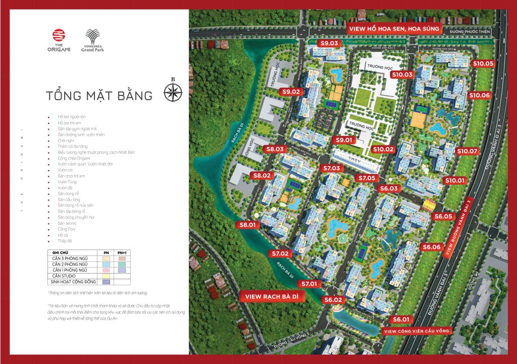 The Origami mặt bằng